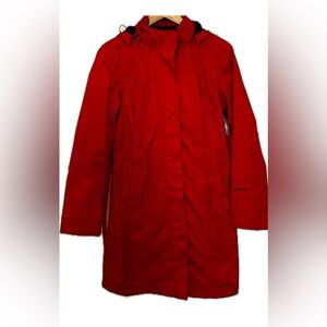Eddie Bauer weather edge waterproof breathable technology  red parka